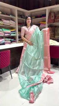 pure tissue organza sarees