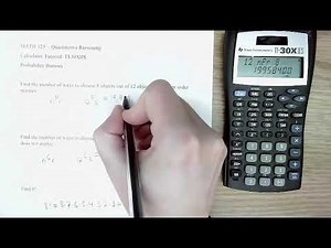 Probability Buttons TI 30XIIS -- MATH 125 Calculator Tutorials