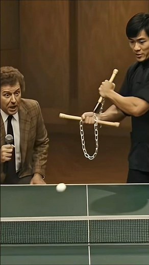 “Bruce Lee’s Unreal Nunchaku Ping Pong Skills|#BruceLee#PingPong#TableTennis#Nunchaku