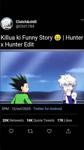 Killua ki Funny Story 😂 | Hunter x Hunter Edit