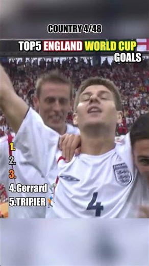 ENGLAND TOP5 WORLD CUP GOALS #football #soccer #top5