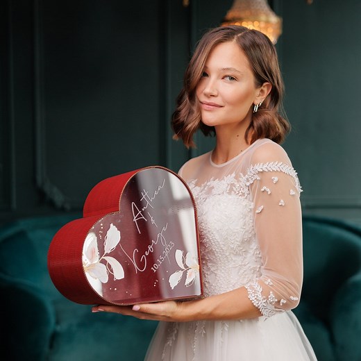 Heart Shaped Wedding Card Box: Acrylic & Baltic Birch, Graduation Envelope Box - Etsy