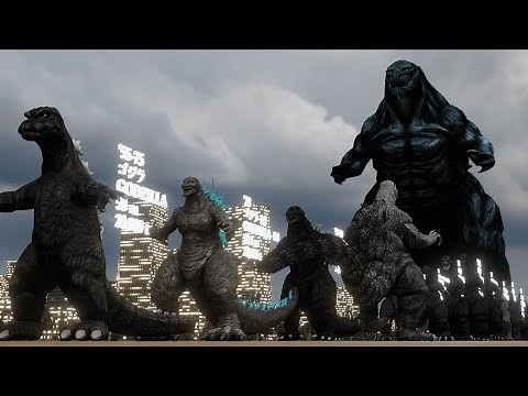 EVOLUTION of GODZILLA Size Comparison