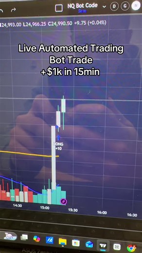 This is exactly how the automated trading bot that I use looks while in trade Dm me and comment BOT to learn for free 💰 #daytradingtips #tradingbot #financialfreedom #sidehustle #moneytok