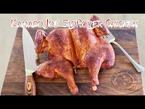 Spatchcock Chicken Using the Kamado Joe SloRoller on the Classic 2