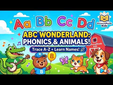 🎨 ABC Wonderland: Phonics, Animal Friends & Letter Tracing for Kids! 🐾✍️