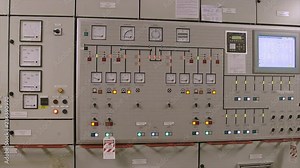 mid still shot of engine monitoring instruments, panel, different pressure gauges, notification indicators, engine status, labels, led light , red, green, yellow , orange, pink, light-green colour