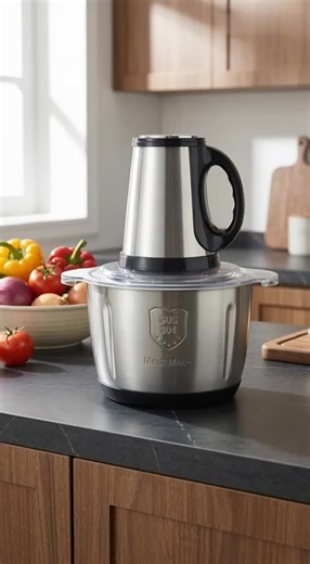 5L Electric food processor 500w high power mixer with 3 speed settings made from stainless steel for Meat, Vegetables, even baby food. Has a UK plug and perfect for any kitchen. Best price right now. #foodprocessor #cookingtiktok #kitchenware #meatgrindermachine