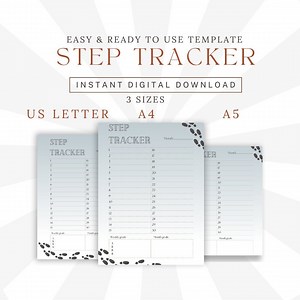 Printable Step Tracker: Fitness & Health Goal List (digital Download) - Etsy Canada