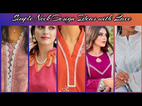 Simple & Trendy Lace Wale Gale Ke Design | Neck Design with Lace Gale Ke Design #lacedress