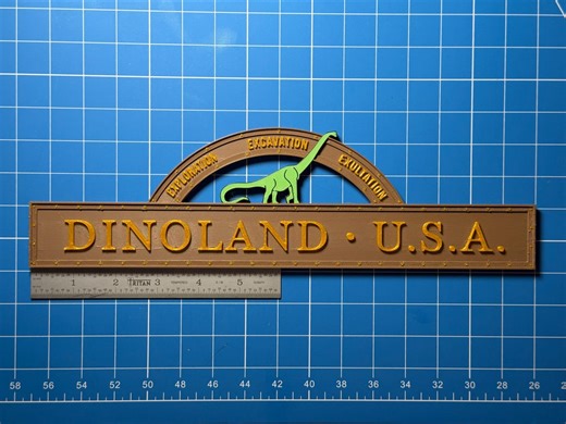 Dinoland U.S.A. Miniature Wall Sign - Etsy