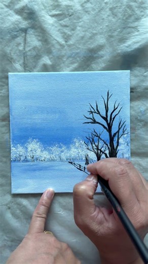 Snowscape #snowscape #art #artshorts #winter #winterscenery #artonyoutube