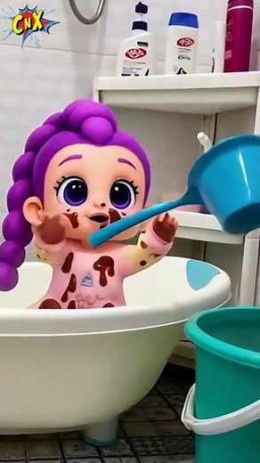 BATHING IN BABY RUMI KPOP DEMON HUNTER PART 2 !