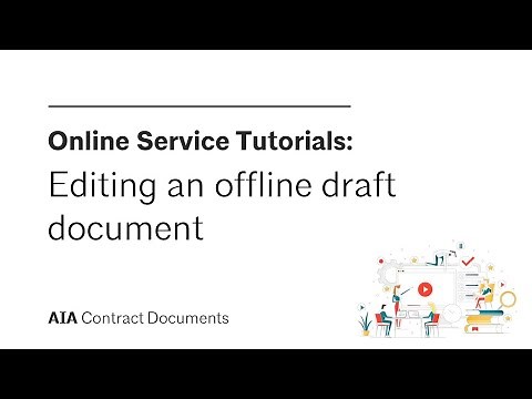 Editing an offline draft document