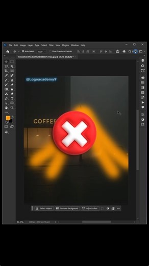 Adobe Photoshop tips to make lights on road #logo_academy