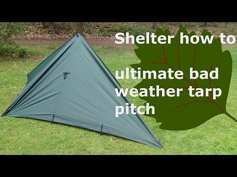 ultimate tarp shelter how to: enclosed pyramid
