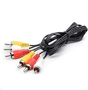 3FT RCA M/Mx3 Audio/Video Cable, 3 ft. RCA Style Plugs 3-Male to 3-Male, Low Loss, for TV, VCR, DVD, Satellite, and Home Theater Receivers