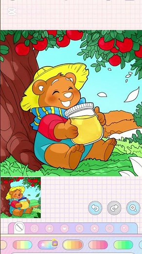 Happy Bear Drawing | Satisfying Coloring Video