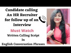 HR Recruiter Calling Script | Candidate Calling Script #hr #readytogetupdate #readyforssenglish