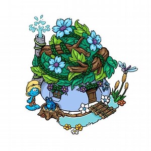 The Grove is in full bloom in #smurfsvillage! Get Nat Smurfling's hut to get your Grove growin'! #smurfs #TheGrove #natsmurfling #game | The Smurfs' Village