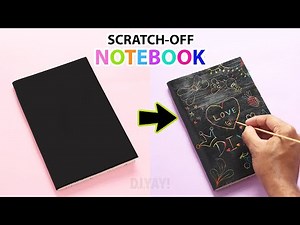 DIY Scratch-Off Rainbow Notebook | Magic Notebook | DIY Notebook Cover