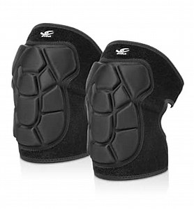 HiRui Flexible Knee Pads for Wrestling with Thick EVA Foam Padding | Anti-Slip Adjustable Collision Avoidance Knee Brace for Men Women Kids Dancers Volleyball Basketball Gardening (Black, Small)