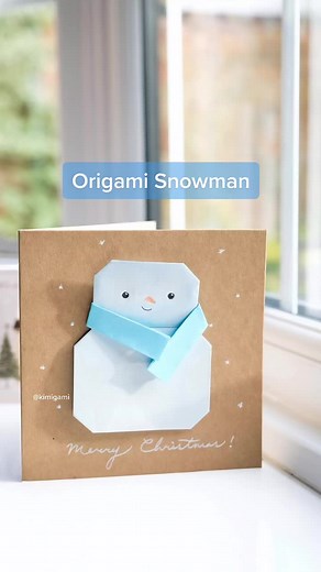 DIY Origami Snowman Christmas Card Tutorial