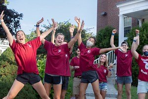 Welcoming the new Class of 2025 to Bates is a big job. And again this year, many students answered the call. Why do they do it? "Because my experience as a first-year, being welcomed with open hands, inspired me," says Oliver Barrera '22. See what Oliver and other Junior Advisors (JAs) and Residential Coordinators (RCs) had to say about providing that uniquely-Bates welcome experience in our Opening Day video. (Theophil Syslo/Bates College) | Bates College