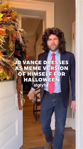 JD Vance Dresses at Meme Version of Himself for Halloween | storyful