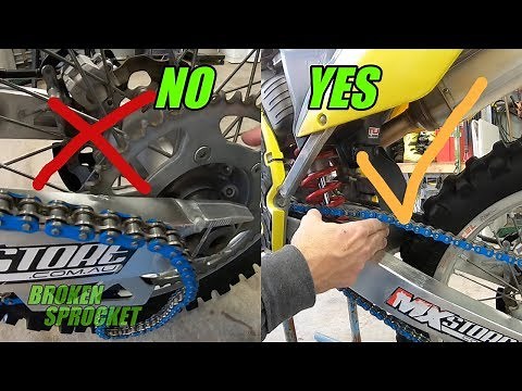 Dirt bike chain adjustment beginners guide.