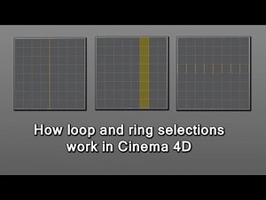 How loop and ring selectinos work in Cinema 4D