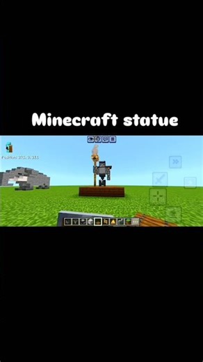 Minecraft building robot statue #shortvideo #shortvideo #pocketedition