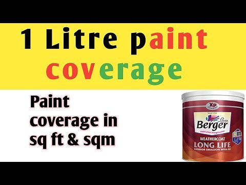 1 Litre paint coverage area in sq ft and in square meter for 1 and 2 coat
