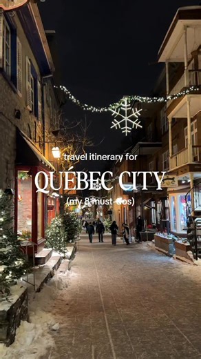 Madi Beumee on Instagram: "If Christmas had a Canadian zip code, it would be this! ❄️✨🎄 After a year of primarily solo travel, I had the chance to slow down and spend a few days offline exploring Québec City with my parents. If I were to go back, I’d make an effort to explore more beyond Old Québec. But if you’re visiting during the winter months, it makes sense to focus most of your time there. With that in mind, I put together my 8 must-dos on your trip! Comment QC for the full list + map! 😌