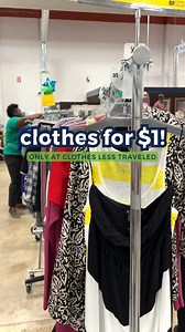 2.3K views · 29 reactions |  CLT Thrift Shop's $1 clothing racks keep rolling out to make waiting in line more fun! (and fashionable!) 况 #thrift #thrifting #secondhandfashion #clothes #outfit | Clothes Less Traveled Nonprofit Thrift Shop | Facebook