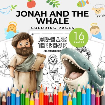 Jonah And The Whale Coloring Book, Bible Coloring Pages, Jonah Bible Story