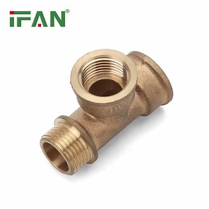 [Hot Item] Ifan Forged 1/2" Female Male Thread Tee Brass Bronze Pipe Fittings