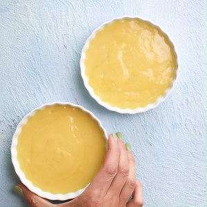 This vegan Lemon Pudding dessert is such an easy treat to make with only a few ingredients. It's quick to whip up and has a fresh bright flavor for summer! - https://feelgoodfoodie.net/recipe/lemon-pudding/ | Feel Good Foodie