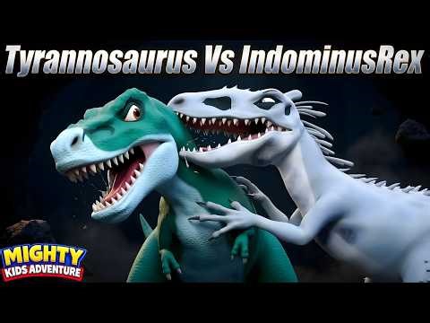 T-REX vs INDOMINUS REX! 🦖 The Ultimate Hybrid Battle | EP 8| Dinosaur Rescue | Mighty Kids Adventure