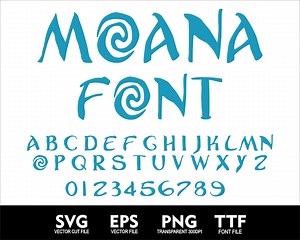 Cartoon Moana Font Moana Alphabet SVG for Cricut Moana Letters Comic Moana Letter Svg Png Eps TTF Font - Etsy