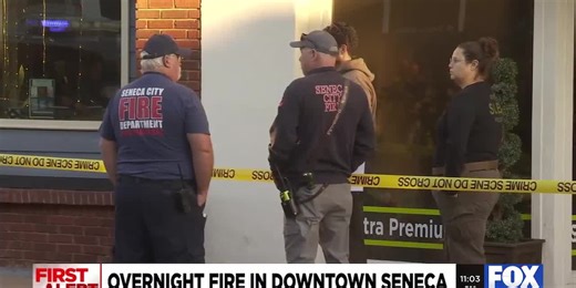 Businesses damaged in downtown Seneca fire