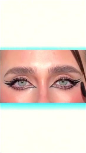 double-winged Eyeliner Tutorial 😍🔥 #amazing #makeup #tutorial #eyeliner #shorts #trending #viral