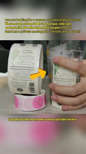 Customized thermochromic waterproof label stickers