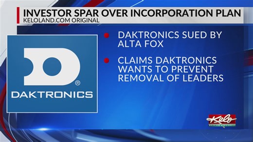 Daktronics, investor spar over incormporation plan