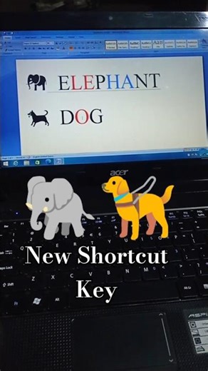 Dog And Elephant Symbol Shortcut Key for Ms Word #shorts #youtube 🥰🥰