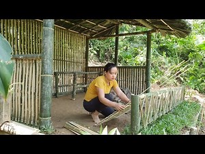 FULL VIDEO: 45 days build bamboo house, kitchen, eaves, outdoor shower - Ep.77