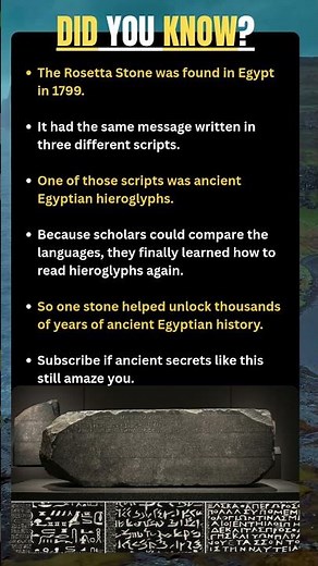 How One Stone Unlocked Egypt’s Secrets #stone