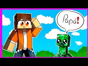 BEBE CREEPER en MINECRAFT 😍😂 100 Años de SUERTE 🍀😱 | ROLEPLAY en MINECRAFT