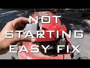 TORO WON'T START - EASY FIX