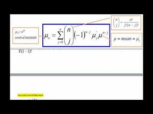 Statistics - Moments #5 (Raw to Central moment conversion)